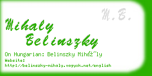 mihaly belinszky business card